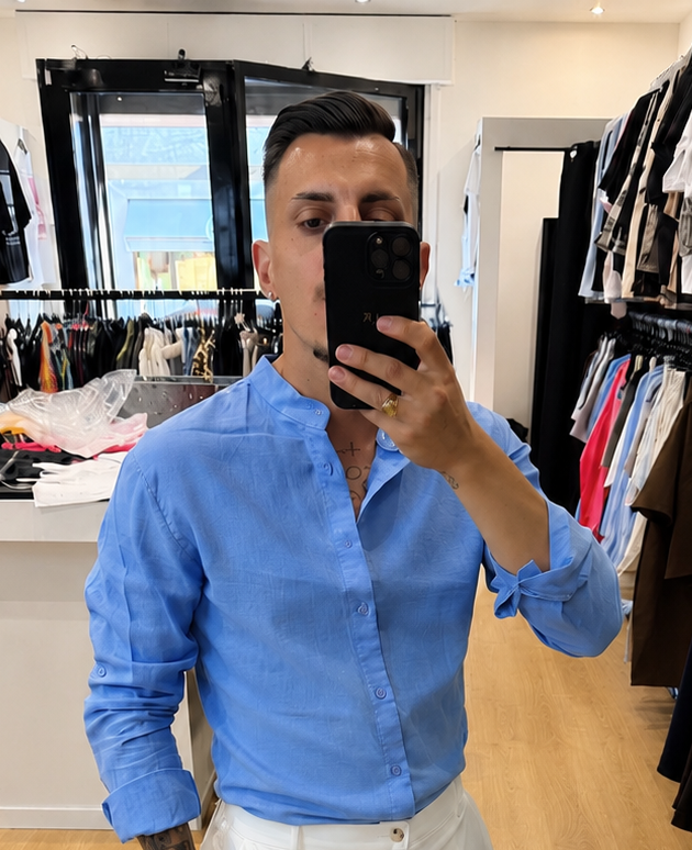 Camicia Coreana Lino