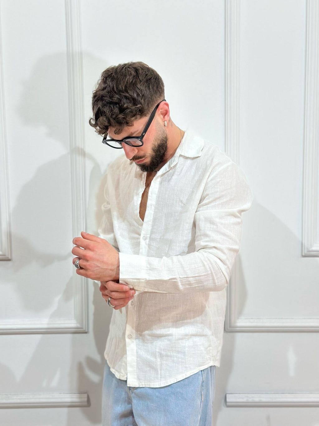 Camicia Lino havana