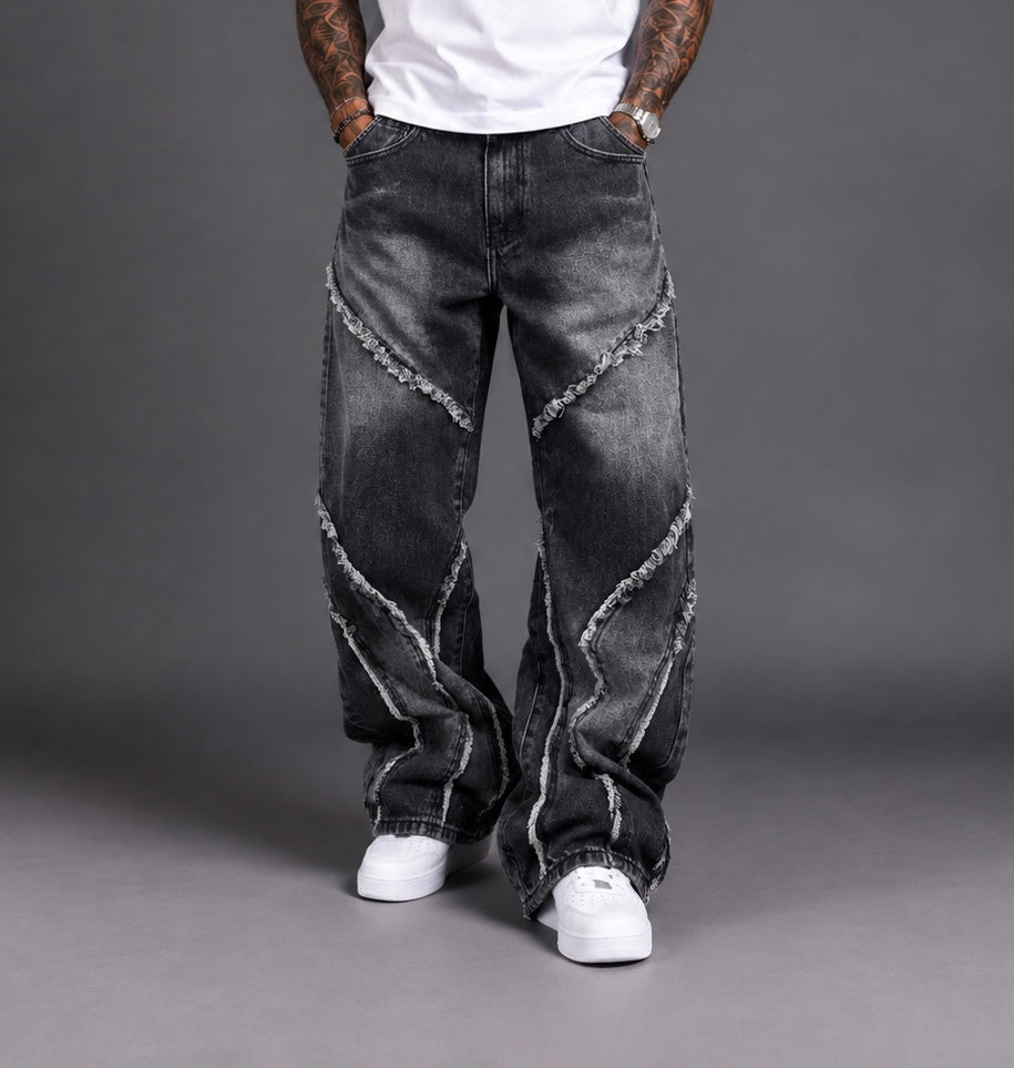 JEANS GREY CUT